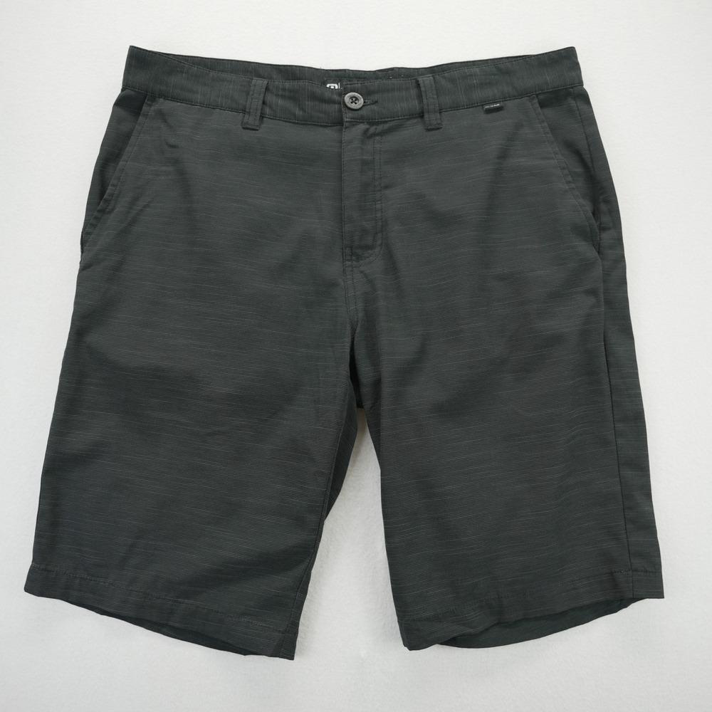 TravisMathew Mens‎ 34 Grey Micro Stripe Performance Golf Shorts Stretch 77995-0